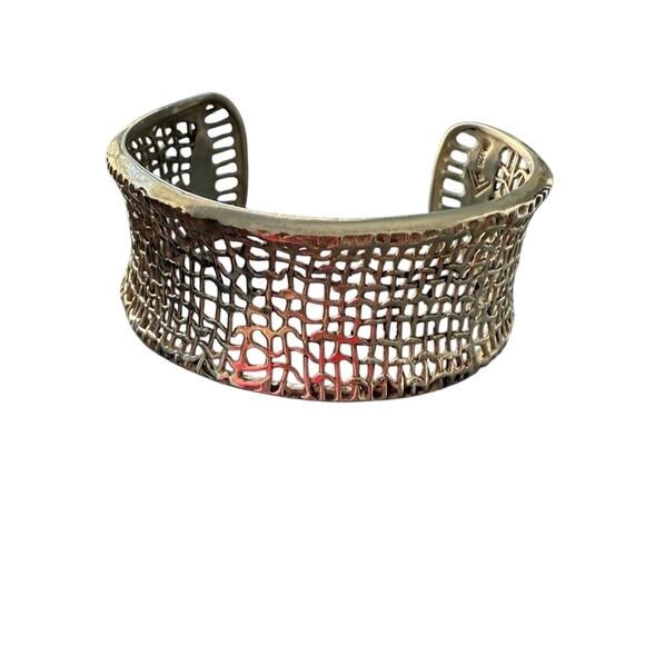 Silpada 925 Sterling Silver Woven Textured Cuff Bracelet - Picture 1 of 11